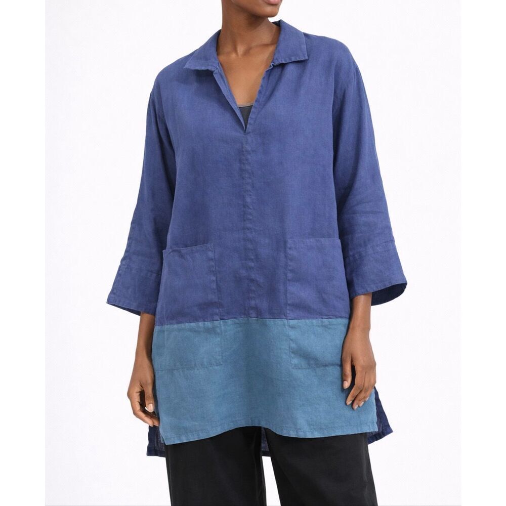 Max Mara linen top blouse lagenlook fit size M/L